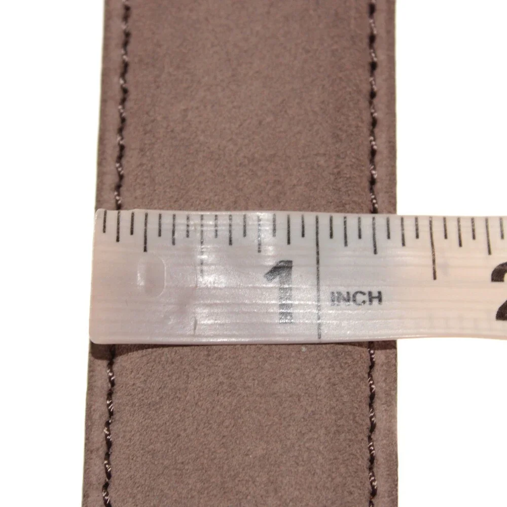 Di Bianco NWT Cut to Size Dress Belt In Solid Brown Suede Leather One Size